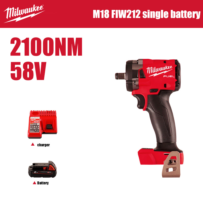 Una batería, una carga] Llave de impacto Milwaukee 2100 NM (batería de litio de 58V)Tiempo de ejecución 15 horas